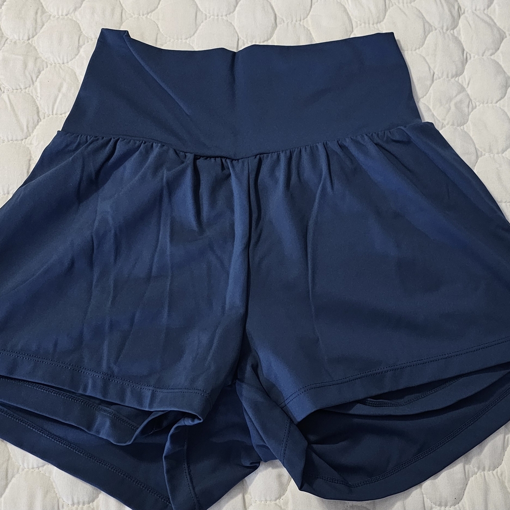 HALARA Blue High Waist Flow Shorts